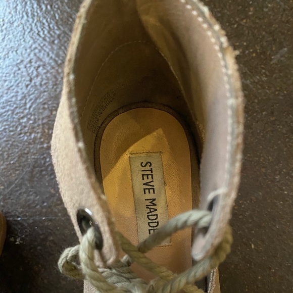 Steve Madden suede chunky tie heels size 8 - Picture 6 of 8